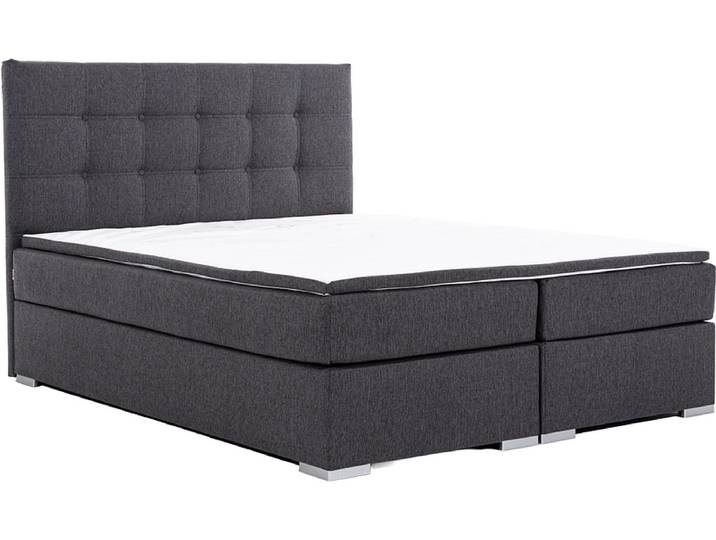 Boxspringbett ELTAP INEZ grau 140x200cm halbfest