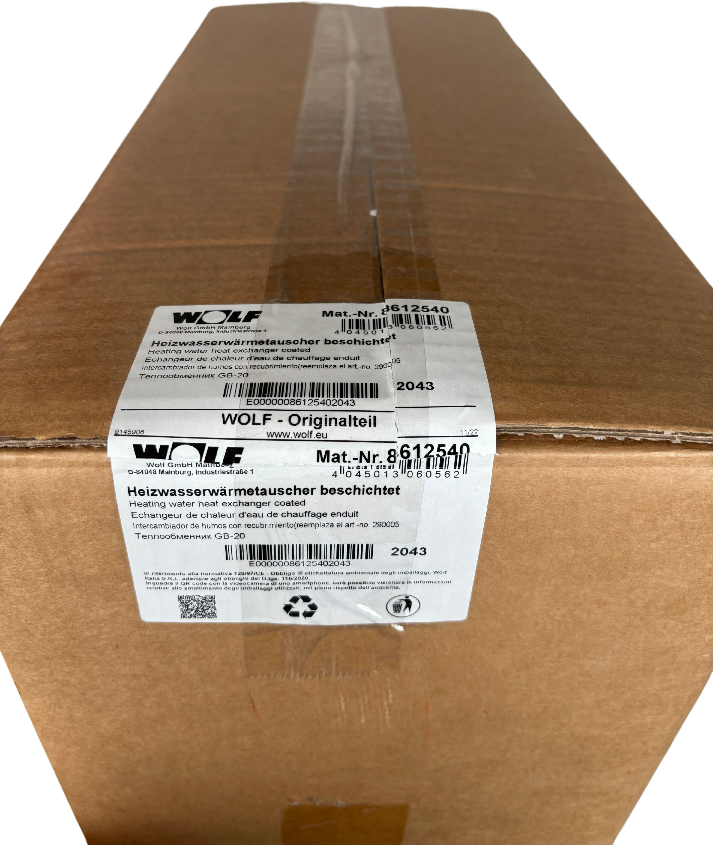 Pompe haute efficacité Wolf EEI<0,23 8612809 pour CGB/CGW/CGS-24 kW