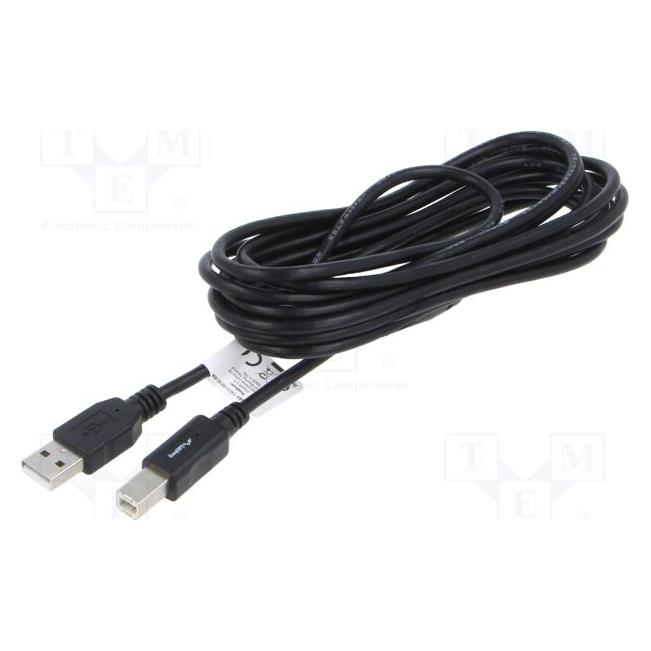 Lanberg Kabel USB USB-A - USB-B 1.8 m Czarny (CA-USBA-15CU-0018-BK) (1.80 m, USB 2.0) (Lanberg)