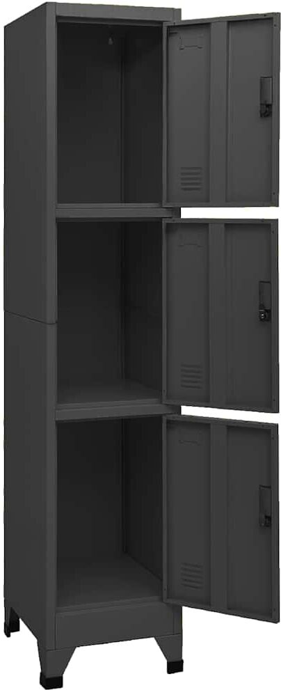 vidaXL Armoire à casiers Anthracite 38x45x180 cm Acier