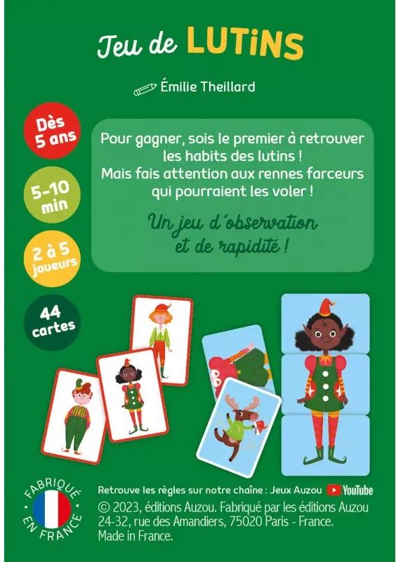 Jeux de cartes : Jeu de lutins - Auzou