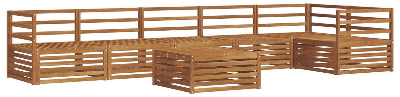 Outdoor-Sofagarnitur 7 pcs Natur