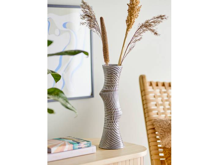 Vase Raheem 34 x 11 x 11cm Grau
