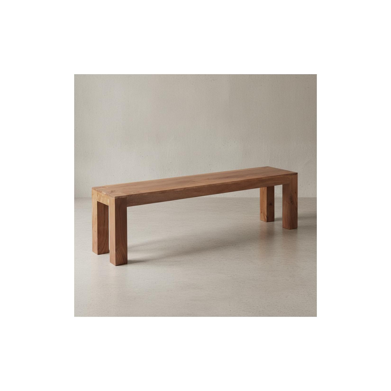 KADIMA DESIGN Sitzbank Landhaus-Stil: Massivholz, Akazie, 120/140/160/180x45 cm, 200/250 kg Belastung, handgefertigt.
