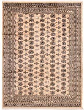ECARPETGALLERY Hand-knotted Finest Peshawar Bokhara Beige Wool Rug - 8'4 x 11'3