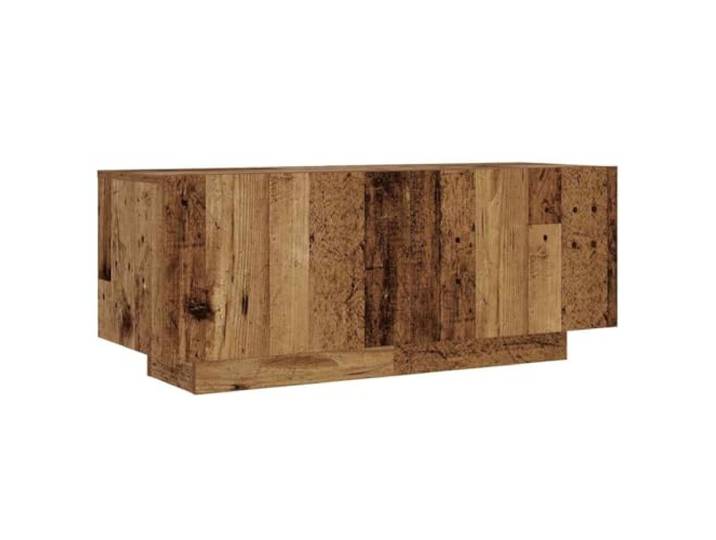 LKJephalotrop Nachttisch Altholz-Optik 100x35x40 cm Holzwerkstoff Breiter Beistelltisch in Altholz-Optik für Schlafzimmer & Wohnzimmer, mit viel Stauraum für Bücher und Dekoartikel.