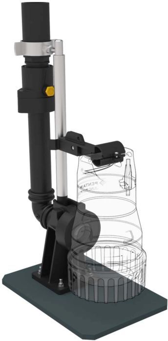 Jung Pumpen Einbauset Easyfix 32 Single JP50308 32 Single, für Kellerentwässerungs- und Drainagepumpen