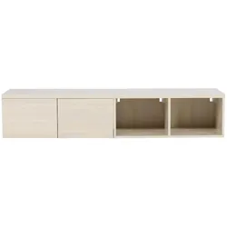 Ebuy24 Nomi TV Tisch 2 Türen, 4 Regale whitewash.