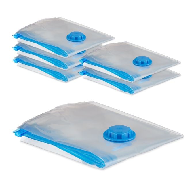 Relaxdays Vacuümzakken kleding set van 6 voor de slaapkamer