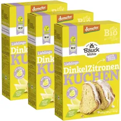 3er-Pack Bauck Mühle Dinkel-Zitronenkuchen Bio