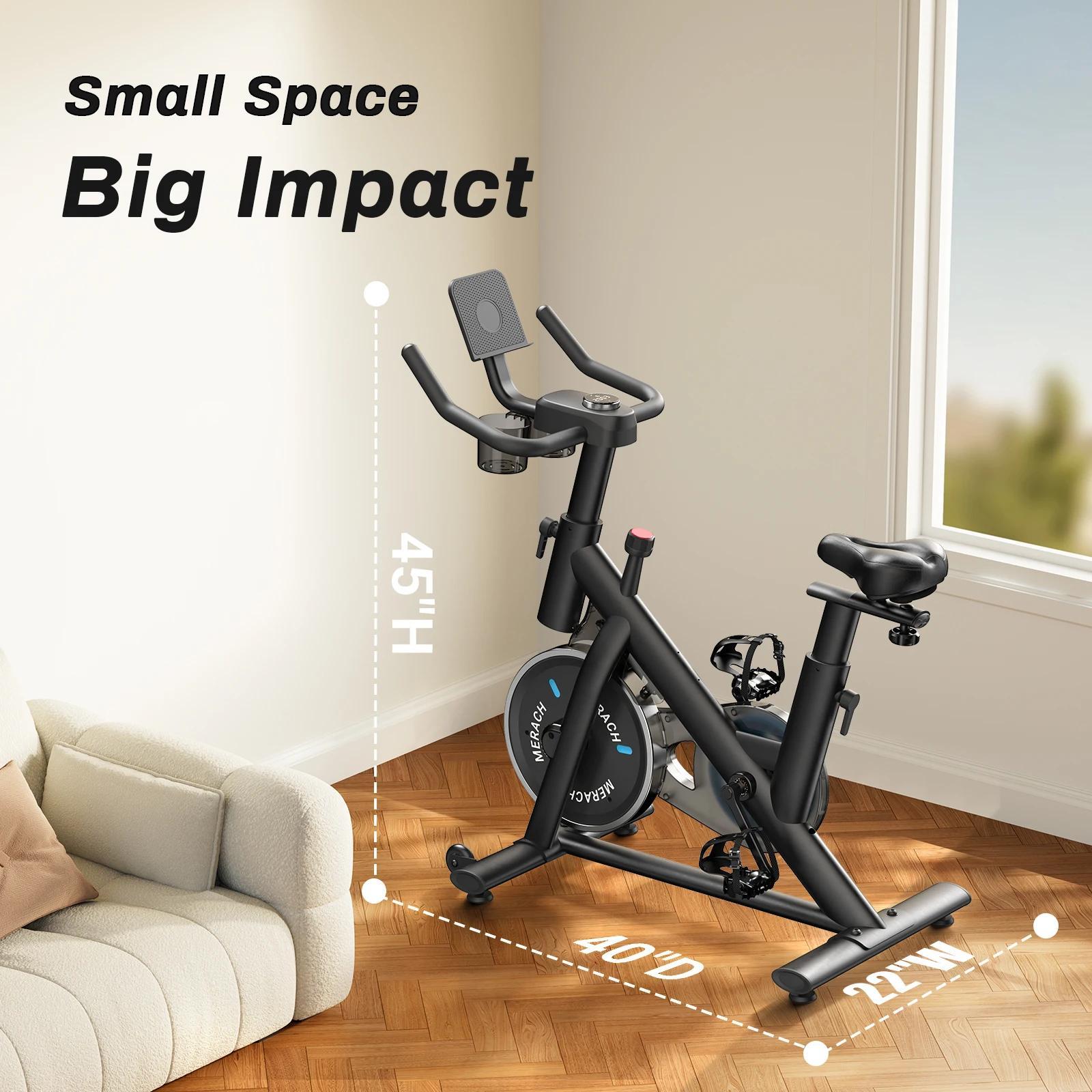 Bike Heimtrainer - S26B1 - Reibungsbremse - Bluetooth App - Verstellbarer Sattel - Flaschenhalter - Tragkraft 136 kg - Legierter Stahlrahmen - Schwarz