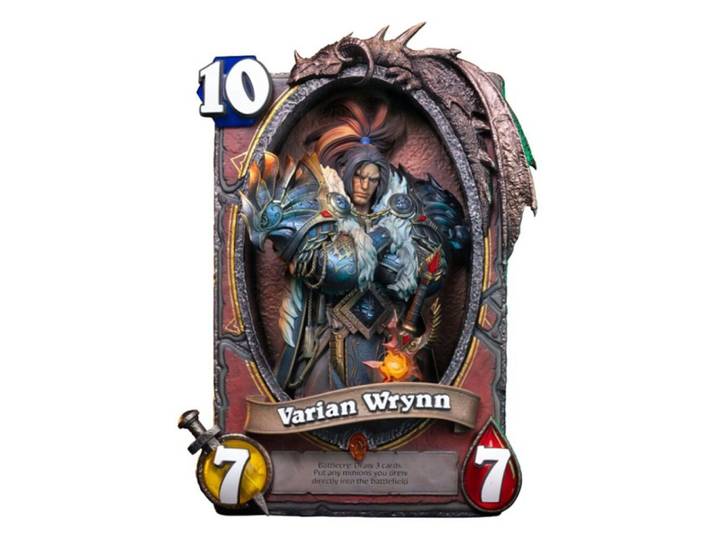 HEX Collectibles Spielfigur Hearthstone 3D Art Frame Statue Varian Wrynn 31 cm