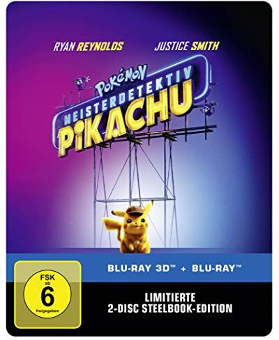 Pokémon Meisterdetektiv Pikachu 3D + 2D Steelbook (exklusiv bei amazon.de) [Blu-ray] - Preis vom 17.10.2026 19:25:27 h