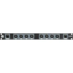Showgear DS-24F/3 DMX Rack Split Split Box Geeignet für die Umwandlung von 8 Universen in zwei CAT-Kabel 3-polige XLR-Buchsen und RJ45-Buchsen 19""""/1U Rack-Größe Starkes - zuverlässiges Metallgehäuse