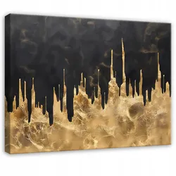 LEINWANDBILD Abstrakt Glamour Gold Wohnzimmer 120x80