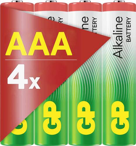 GP AAA Batterie Alkaline 1,5V 4 Stück Micro (AAA)-Batterie 1.5V 4St.