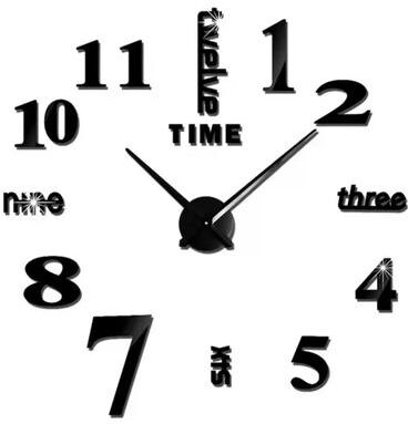 Inspire Essentials Modern DIY 3D Wall Clock Large Acrylic Mirror Stickers For Home Decor 1