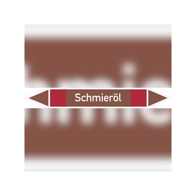 Rohrleitungskennzeichen Schmieröl - 100x15 mm Folie selbstklebend