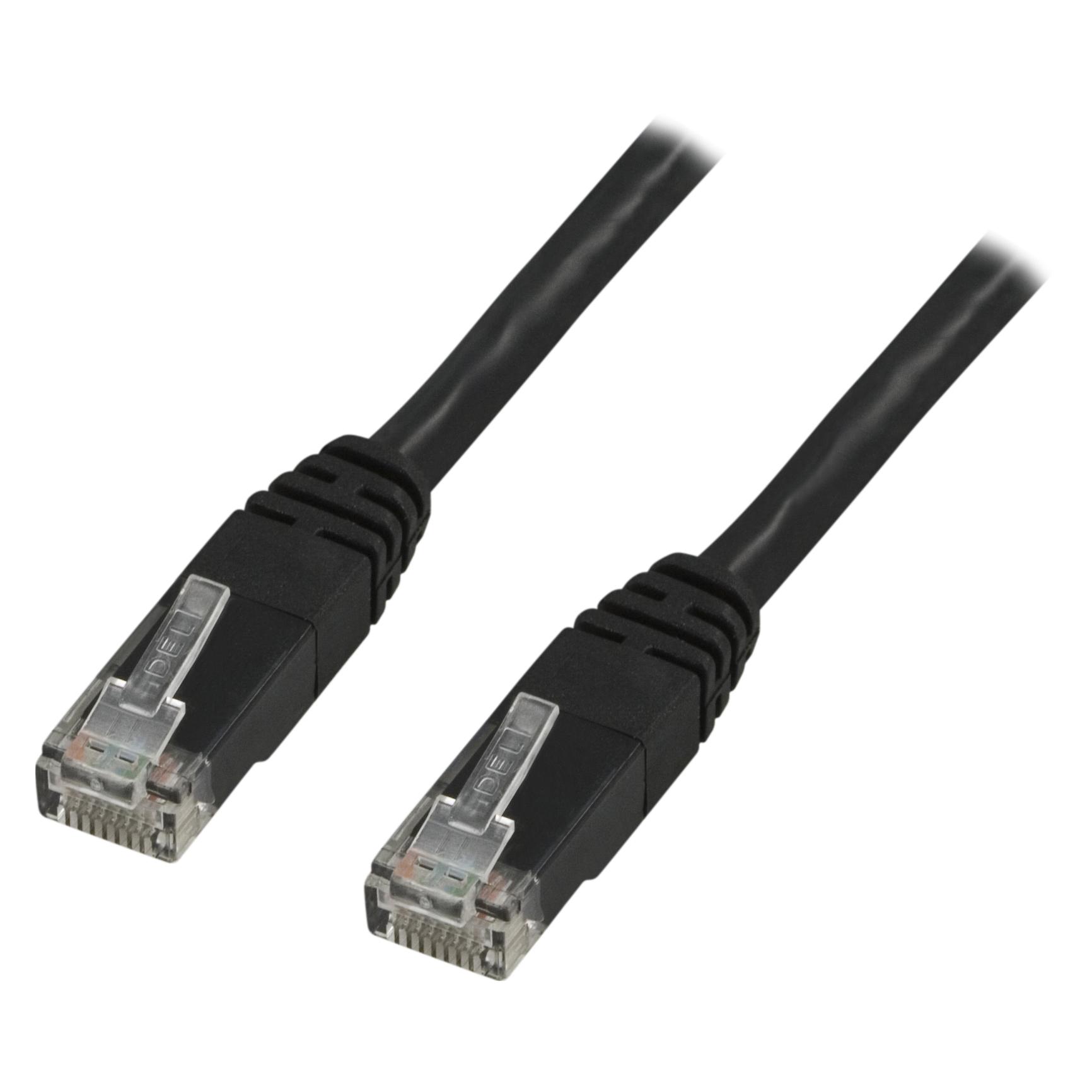 Deltaco UTP Cat5e - 3 m - RJ-45 - RJ-45 - Schwarz (U/UTP, CAT5e, 3 m) (S3-TP)