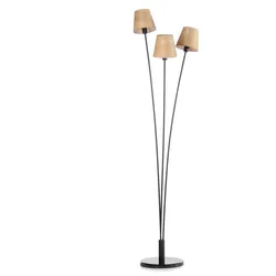 Stehleuchte Asia Schwarz/Eiche max. 6 Watt
