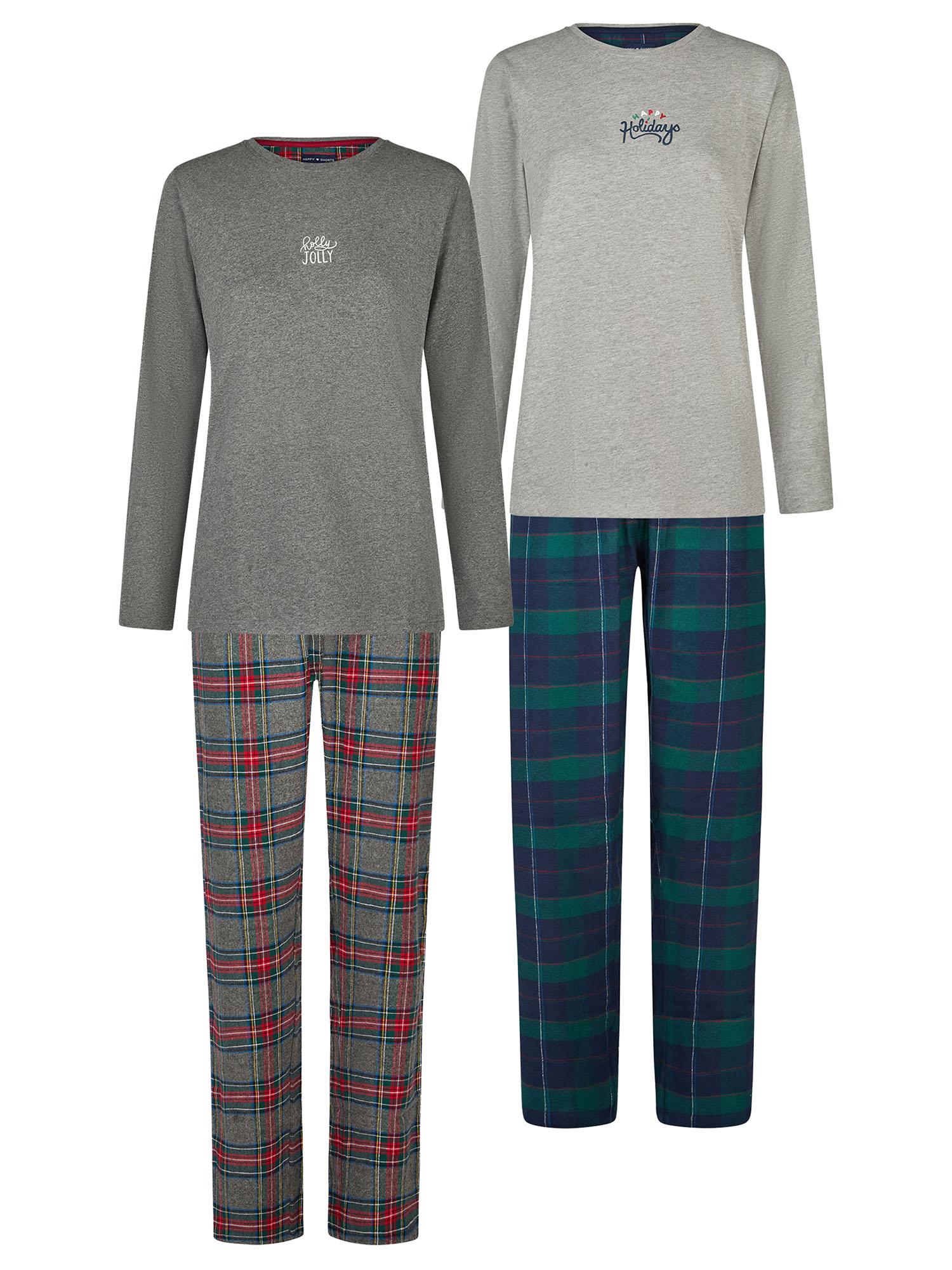Happy Shorts Damen Pyjama ChristmasSchlafanzug, Pyjama Set, Nachtwäsche