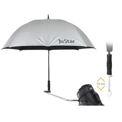 JuStar Telekop Regenschirm silber