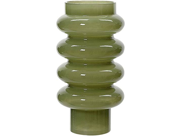 Vase Natural & Feminine Glamour grün Glas D 18 H 34 cm - Vase