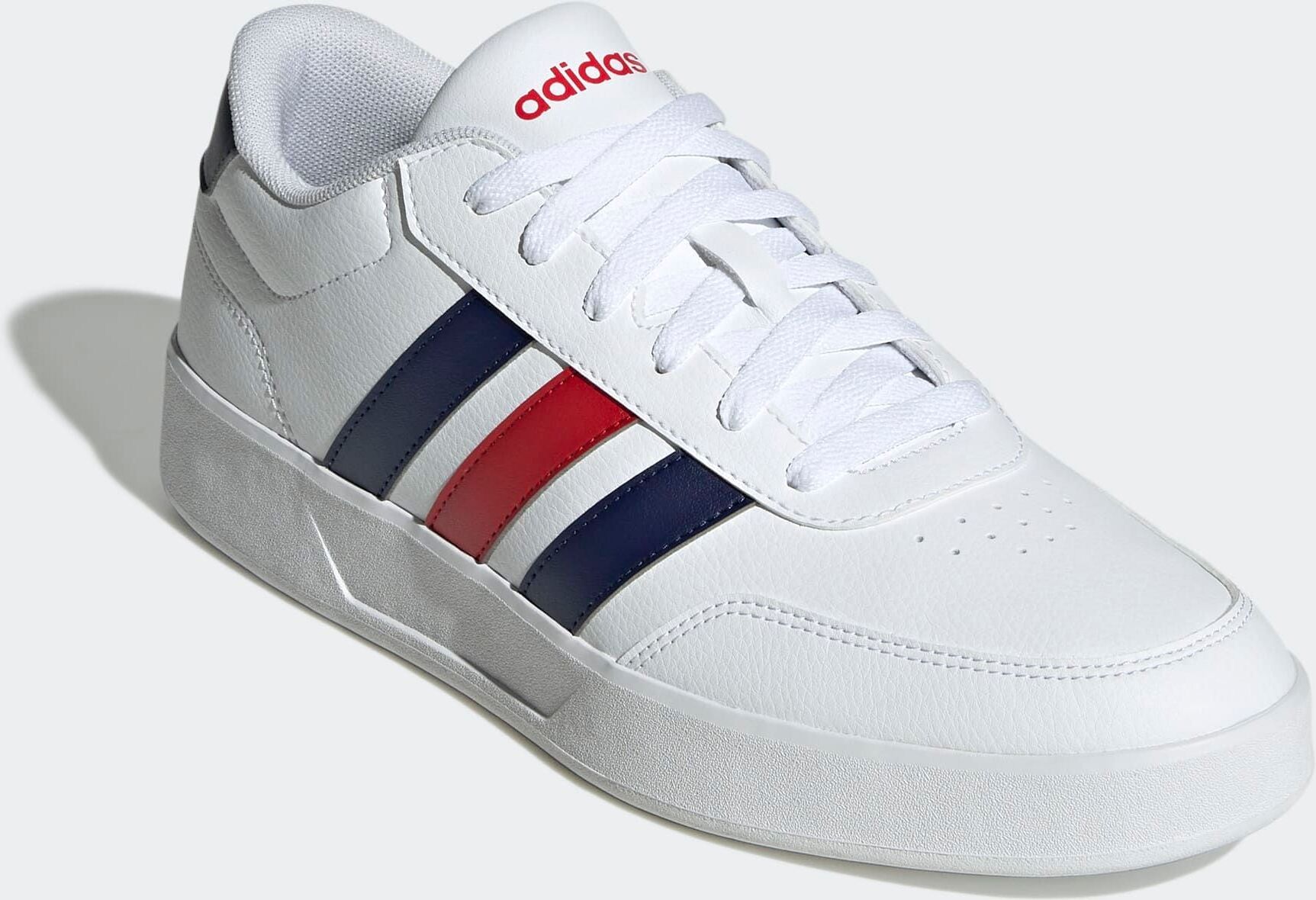 Sneaker ADIDAS SPORTSWEAR "BREAKNET 3.0", Herren, Gr. 42,5, bunt (cloud weiß, dunkelblau, better scarlet), Synthetik, Schuhe Sneaker cloud weiß, dunkelblau, better scarlet 42,5