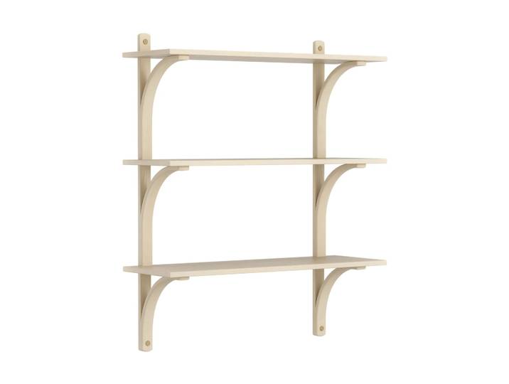 Swedese Levi Regal 3 Fachboden Naturlackierte Esche-Messing, 90 cm