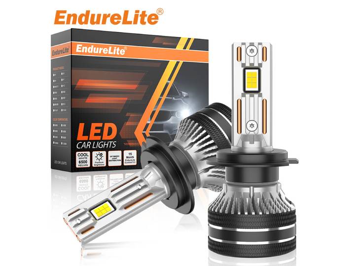 ENdureLite Ampoules de phare H8/H9/H11, 20 000 lumens, LED 300 % plus lumineuses, lumière blanc froid 6000 K, système de refroidissement efficace, lot de 2