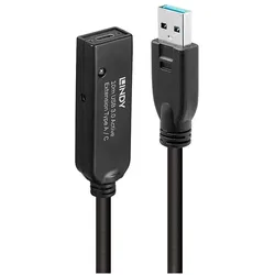 Lindy 10m USB 3.0 Active Extension Type A to C (10 m, USB 3.2 Gen 1), USB Kabel