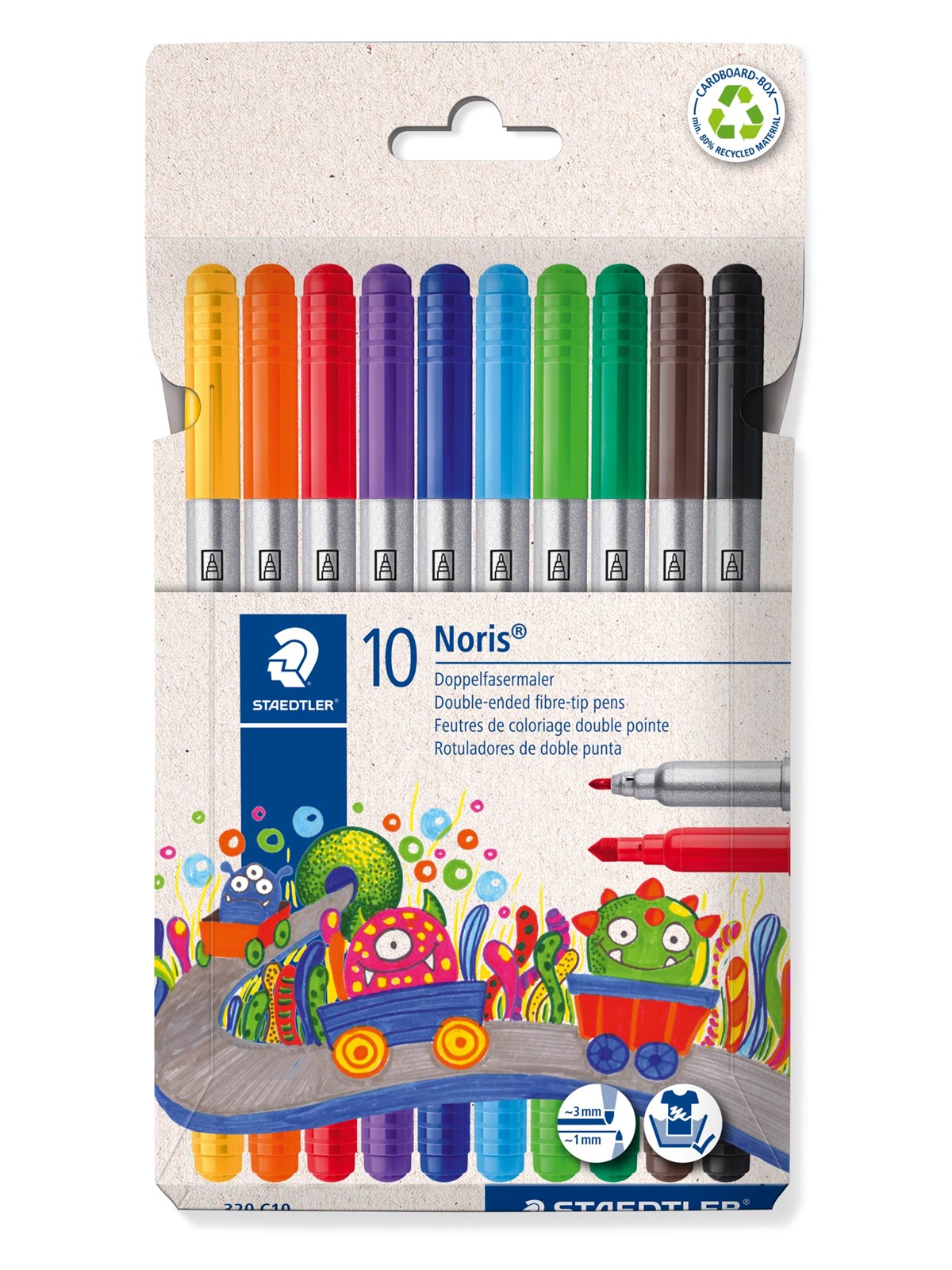 Staedtler Fibre tip pen 2tips N 10pcs.wallet