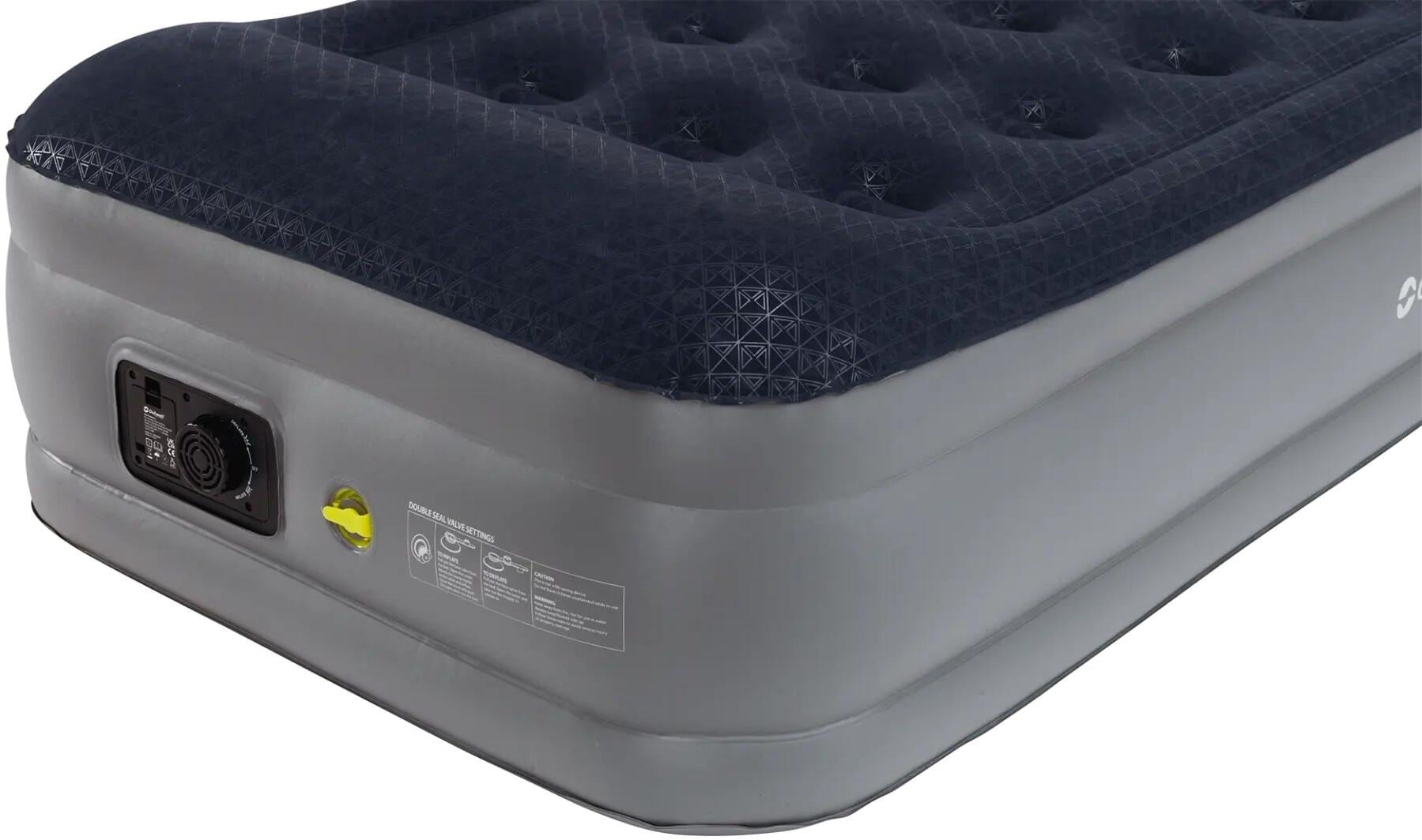 Luftbett OUTWELL "Superior Single 195 x 90 x 45 cm", grau (blau, grau), Luftbetten, B/H/L: 90cm x 45cm x 195cm, Luftbett, Single Luftbett mit integrierter Pumpe für Komfort, B:90cm H:45cm L:195cm blau, grau B/H/L: 90cm x 45cm x 195cm