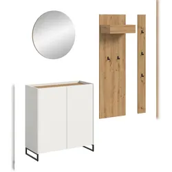 Ebuy24 Drive Garderobenmöbel Set D27 Weiß.