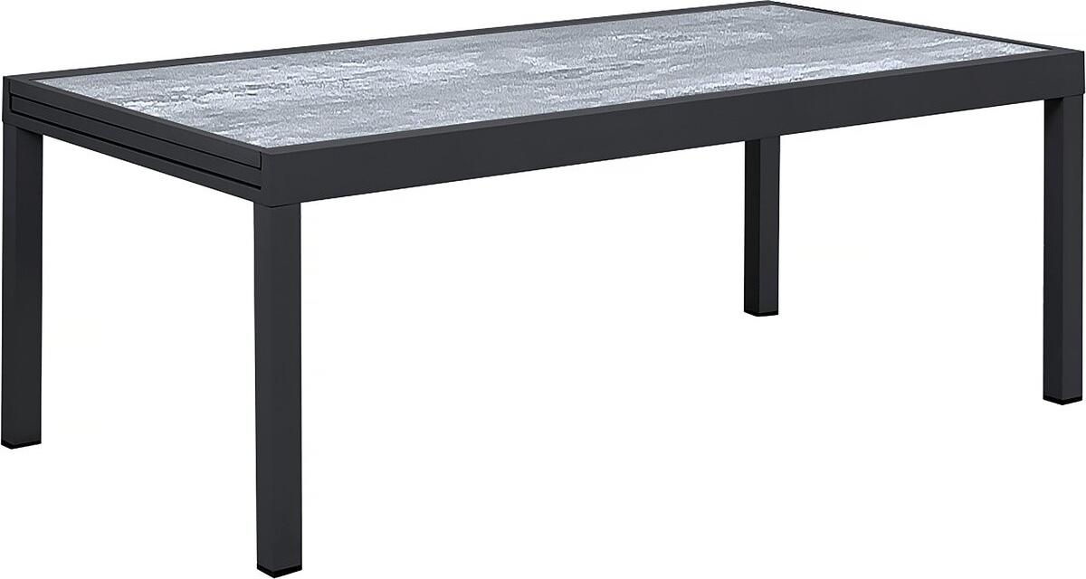 Gartentisch ausziehbar aus Aluminium "Lagos" - 200/320 x 105 x 76 cm - Grau
