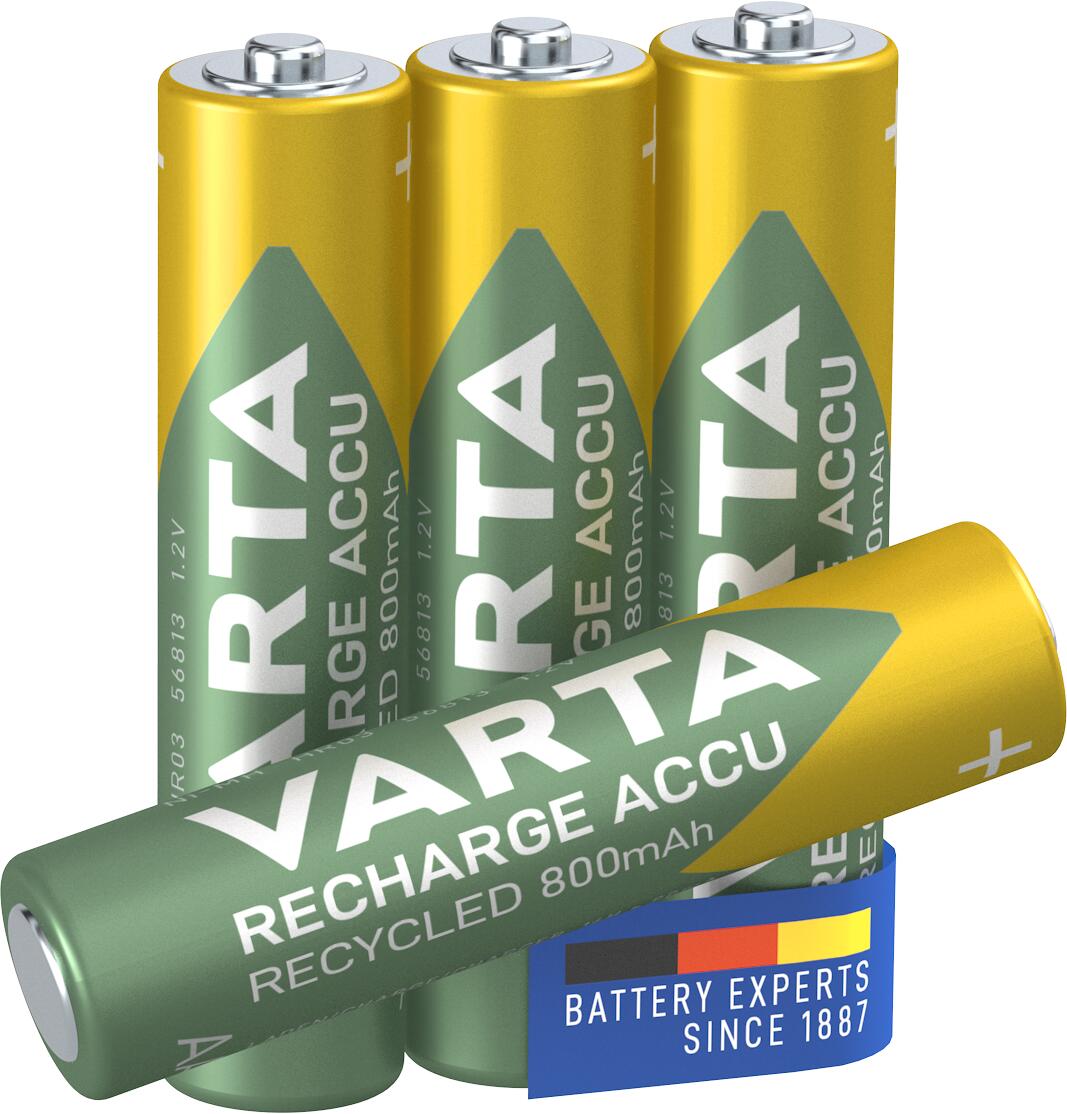 VARTA Recharge Accu Recycled AAA 800 mAh Blister 4 56813101404