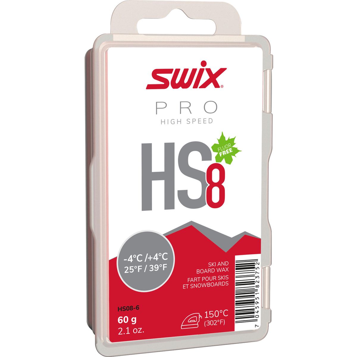 Swix HS8 Red, -4°C/+4°C, 60g neutral HS08-6
