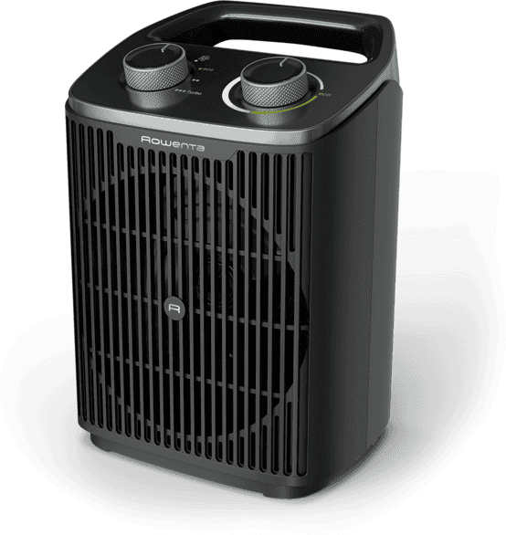 Calefactor portátil - Rowenta Intense Comfort, Silencioso, 2400 W, 3 modos, Apagado automatico, Asa de transporte, Compacto, Negro