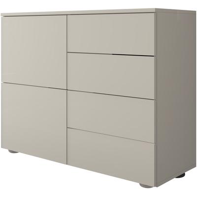 Kommode BORCHARDT MÖBEL "Rova, Sideboard Breite 93 cm", kaschmir, B:93cm H:72cm T:35cm, Holzwerkstoff, Sideboards, Kommode, Push-To-Open, verstellbare Einlegeböden, viel Stauraum, Breite 93cm