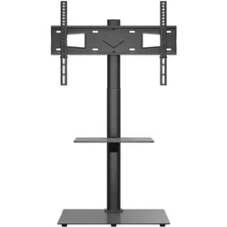 vidaXL Nadonin (2-Träger) (45 kg, 32" - 65"), TV Ständer, Schwarz