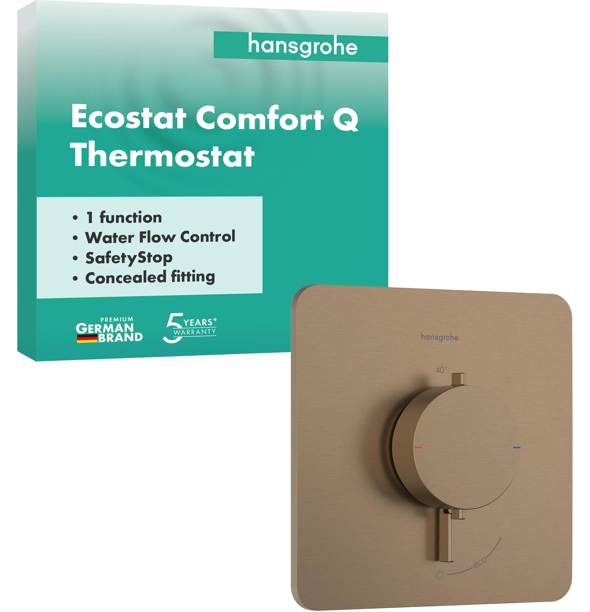Unterputz-Thermostat Ecostat Comfort Q, gebürstetes Bronze, 1 Verbraucher