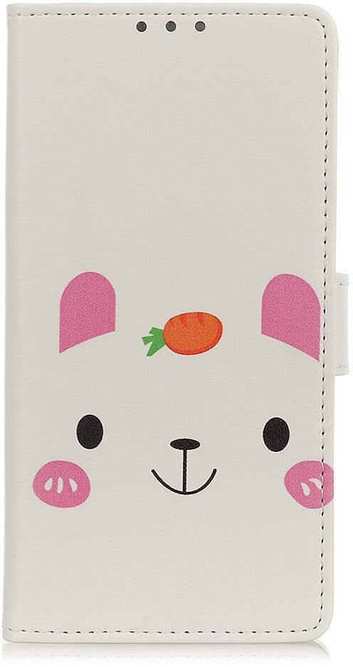 INCOVER Alcatel 1S (2020) Læder Cover m. Pung Sød Kanin