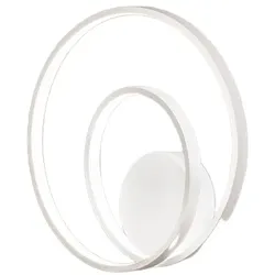 LED-Metall-Wandleuchte Kollektion 6619, mattweiß, 28 W, dimmbar, Farbtemperatur 3000 K, 4000 K, 6000 K, Durchmesser 30 cm – Perenz