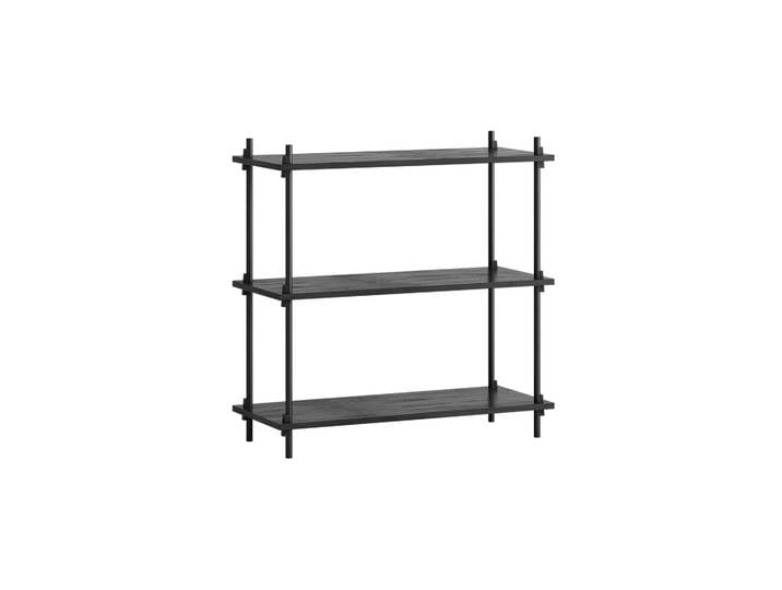 MOEBE Shelving System Classic Regal Black, 86x85x35 cm, S.85.1.A