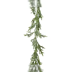Christmas Decorations 1,8m Norfolk Pine Girlande künstlich Norfolktanne Kiefergirlande Tannengirlande Weihnachtsgirlande Kunstgirlande Dekogirlande Weihnachten beschneit