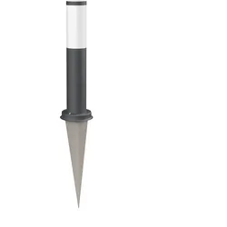 ledscom.de Pollerleuchte PORU mit Erdspieß für außen, IP44, 39cm, anthrazit, inkl. Smart Home RGBW E27 LED Lampe, 892lm