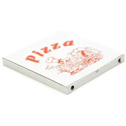 KK Verpackungen 4050 Pizzakartons 360 x 360 x 40 mm Pizzaschachteln Motiv Verpackungen weiß