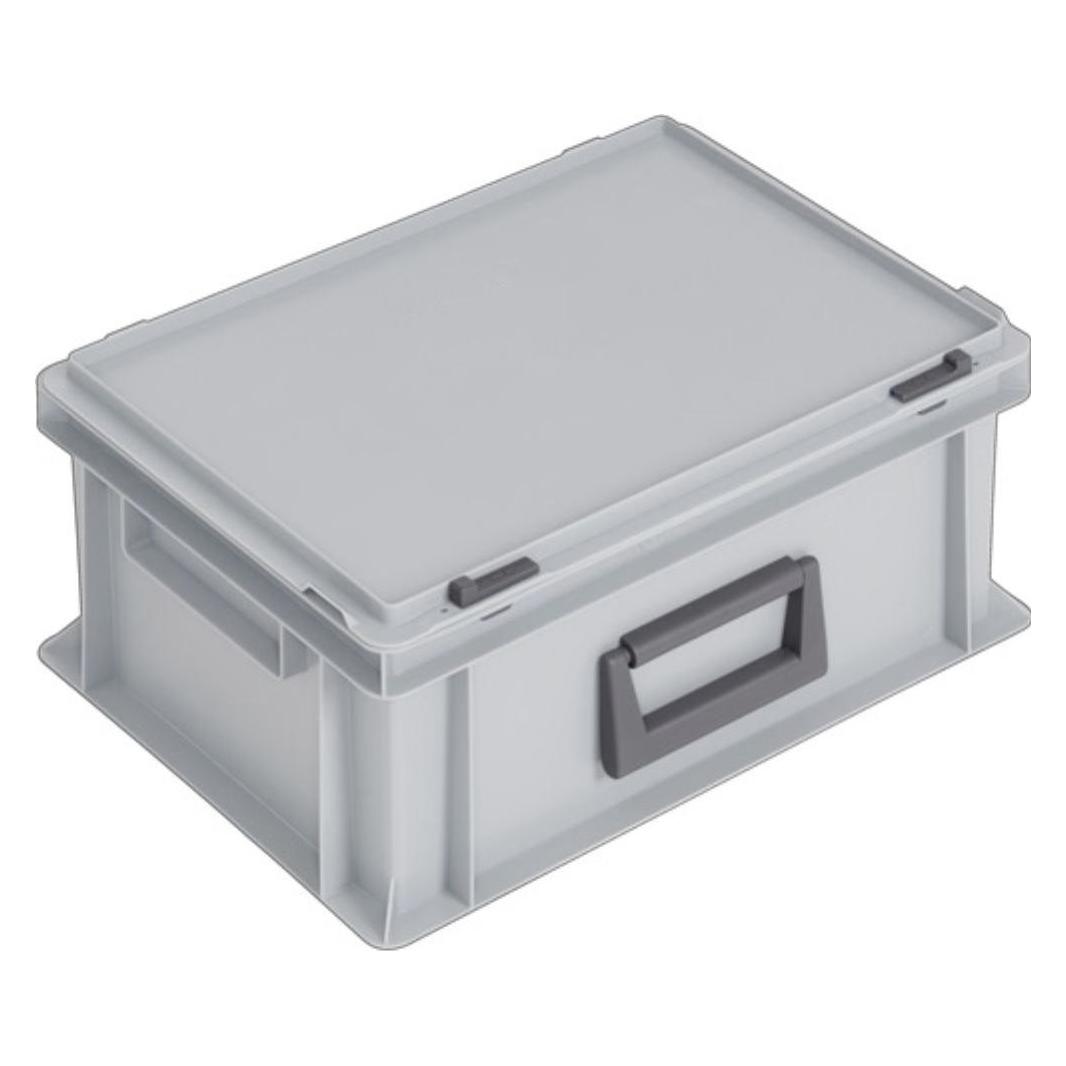 Lockweiler Kunststoffkoffer L400xB300xH183 mm PP 1 Griff Schiebeverschluss grau 14 l (PC14-139. 214.110. 118)