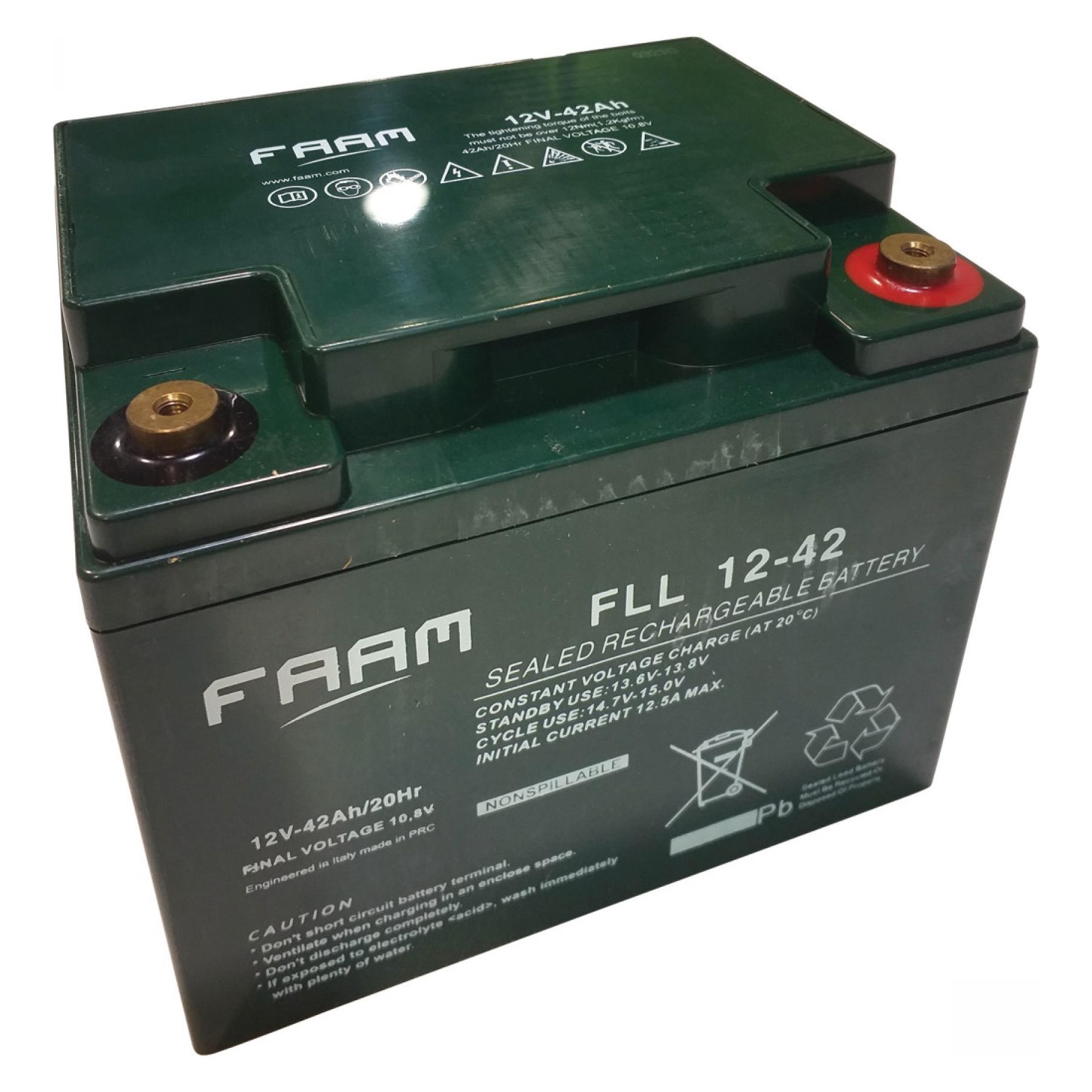 Cleancraft Kehrmaschinen Batterie AGM-Batterie 12V 42Ah Zubehör für Kehrmaschine KM 625 (7310020)