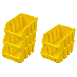 PROREGAL Mega Deal 5x Sichtlagerbox 2 | HxBxT 7,5x11,6x16,1cm | Polypropylen | Gelb | Sichtlagerbehälter, Sichtlagerkasten, Sortierbehälter